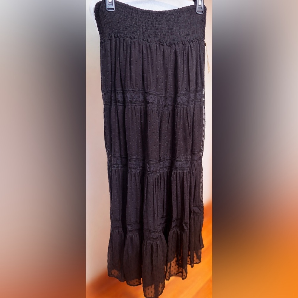 Black Rainn Maxi Skirt Sz 1x
